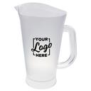 HOWW Clear Polystyrene Pitcher with Handle with 3 COLOR Custom Logo, 70 Ounce Capacity -- 192 per case