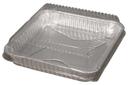 Pactiv Silver Square Aluminum Cake Pan with Dome Lid, 32 Ounce Capacity -- 100 per case