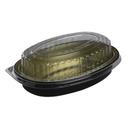 Pactiv Carry Out Black Aluminum Tray with Dome Lid -- 100 per case