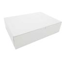 Southern Champion Tray White Square Paper Board Lock Corner Éclair Box, 12 x 9.5 x 3 inch -- 200 per case