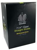 Poly King Wrapped Clear Giant Straight Straw, 7.75 inch -- 3000 per case.