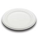 Teh Tung Morex Bamboo Mix Bagasse 1 Compartment Molded Fiber Round Plate, 7 inch -- 1000 per case.