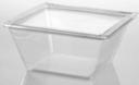 Lacerta Group PETE Clear Tamper Evident Large Square Bowl, 32 Ounce -- 140 per case