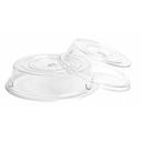 Cambro Camwear Round Clear No Hole Plate Camcover, 12 1/8 inch Inside Diameter -- 12 per case