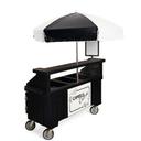 Cambro Camcruiser Black Vending Cart, 74 1/4 x 31 3/4 x 94 inch