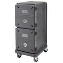 Cambro The Pro Cart Ultra Electric Insulated Charcoal Gray 2 Active Cold Compartment Food Pan Carrier, 30 x 38 x 68 inch