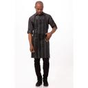 Chef Works Black Gray Presidio Bib Apron, 34 inch Long x 30 inch Wide