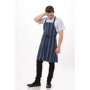 Chef Works Navy Blue Presidio Bib Apron, 34 inch Long x 30 inch Wide