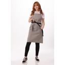 Chef Works Black Portland Bib Apron, 34 inch Long x 30 inch Wide
