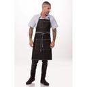 Chef Works Black Bronx Bib Apron, 34 inch Long x 30 inch Wide