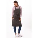Chef Works Pewter Dorset Bib Apron, 34 inch Long x 30 inch Wide