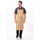 Chef Works Natural Austin Chefs Bib Apron, 40 inch Long x 39 inch Wide