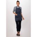 Chef Works Blue Largo Short Bib Apron, 25.2 inch Long x 37.8 inch Wide