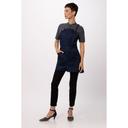 Chef Works Dark Navy Largo Short Bib Apron, 25.2 inch Long x 37.8 inch Wide