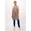 Chef Works Taupe Seattle Bib Apron for Unisex, 30.7 inch Long x 37.8 inch Wide