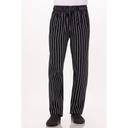 Chef Works Black with Chalk Stripe Classic Fit Extra Small Designer Baggy Chef Pant for Unisex