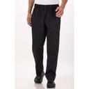 Chef Works Black with White Pinstripe 3XL Classic Fit Designer Baggy Chef Pant for Unisex