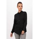 Chef Works Black Medium Classic Fit Deco Shirt for Women