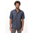 Chef Works Indigo Blue 2XL Classic Fit Detroit Short Sleeve Denim Shirt for Unisex