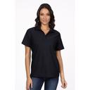 Chef Works Black Large Formal Fit Collared Polo Shirt for Women