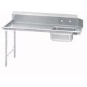 Standard S70 Series Stainless Steel Soil Straight 5 Feet Dishtable Left.
