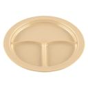 Tan GET Enterprises inc Supermel I Melamine 3 Compartment Plate, 10 inch -- 12 per case.
