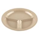 Sandstone GET Enterprises inc Supermel I Melamine 3 Compartment Plate, 11 inch -- 12 per case.