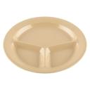 Tan GET Enterprises inc Supermel I Melamine 3 Compartment Plate, 11 inch -- 12 per case.