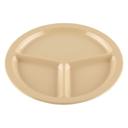 Tan GET Enterprises inc Supermel II Melamine 3 Compartment Plate, 10 inch -- 12 per case.