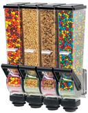 Server SlimLine Quad Dry Food and Candy Dispenser with Bracket, 2 Liter