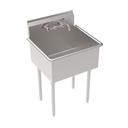 Krowne One Compartment Basin Sink with One 24 x 21 inch Bowl, 27 inch Width x 24.5 inch Depth