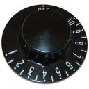 Groen GROZ002868 Dial 2-1/4 Dia. Off-10-1 Black Thermostat Knob