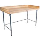 John Boos Maple Oil Finish Top Work Table with Stainless Steel Base, 84 x 30 x 1 3/4 inch.
