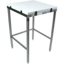 John Boos Polyethylene 1000 Top Stainless Steel Breaking Table, 72 x 24 x 2.75 inch.