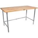John Boos Oil Finish Maple Top Work Table, 96 x 24 x 1.5 inch.