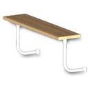 John Boos Oil Finish L Hard Rock Maple Steam Table Boards with Adjustable Stainless Steel Support Arm, 96 x 10 x 1.25 inch.