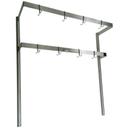 John Boos Table Mount Double Bar Stainless Steel Pot Rack, 72 inch.