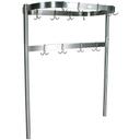 John Boos Table Mount Oval Shaped Stainless Steel Pot Rack, 120 inch.