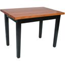 John Boos Varnique Finish Cherry Le Classique Table with Casters and One Shelf, 48 x 24 x 1.5 inch.