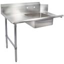 John Boos 14 Gauge Stainless Steel Soiled Dishtable with Left Leg, 96 inch.