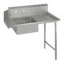 John Boos 14 Gauge Stainless Steel Soiled Dishtable with Right Leg, 72 inch.