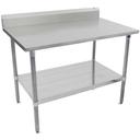 John Boos 16 Gauge Stainless Steel Work Table with Galvanized Base and Shelf, 96 x 36 inch.