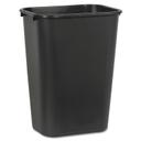 Boardwalk Black Plastic Soft Sided Wastebasket, 41 Quart