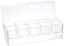 Tablecraft Polystyrene Bar Condiment Holder with Five 1.2 Pint Insert, 16.125 x 6.25 x 5 inch -- 6 per case (