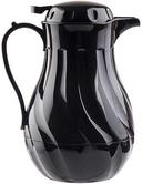 Tablecraft Polypropylene Black Insulated Swirl Coffee Server, 40 Ounce