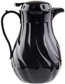 Tablecraft Polypropylene Black Insulated Swirl Coffee Server, 64 Ounce
