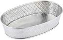 Tablecraft Lattice Collection Stainless Steel Oval Platter, 9.5 inch Dia x 6 x 2.125 inch