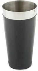 Tablecraft Stainless Steel with Black Vinyl Coating Bar Shaker, 28 Ounce