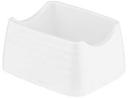 Tablecraft Pulito Collection White Melamine Textured Finish Sugar Packet Holder, 4 x 3.25 x 2 inch -- 12 per case.