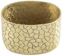 Tablecraft Crackle Pattern Oval Gold Powder Coated Finish Sugar Packet Holder